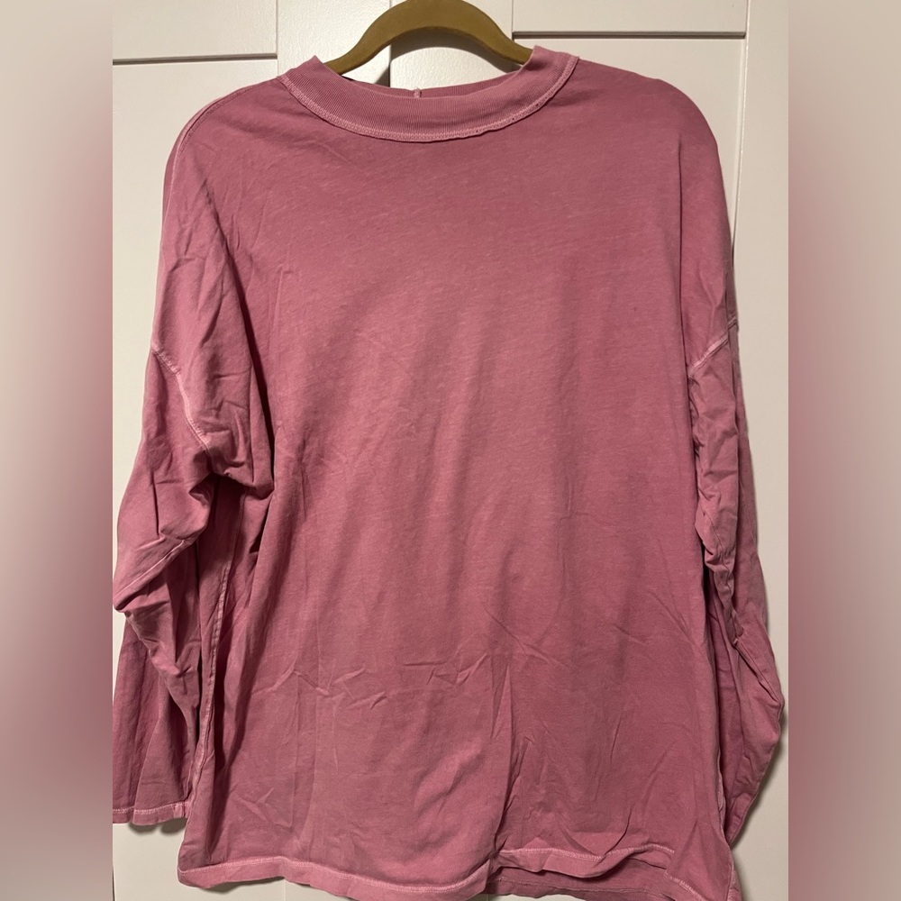 Free People // We The Free Pink/Mauve Long Sleeve Top